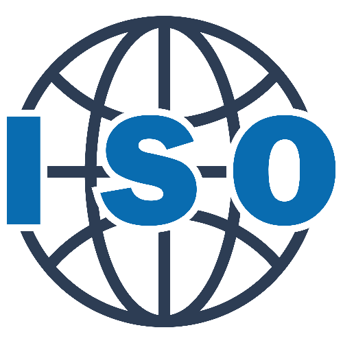 ISO logo with blue 'I' and 'O' on a white background
